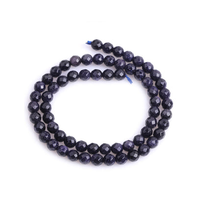 Blue Sandstone Faceted Beads 4mm 6mm 8mm 10mm 12mm 15''