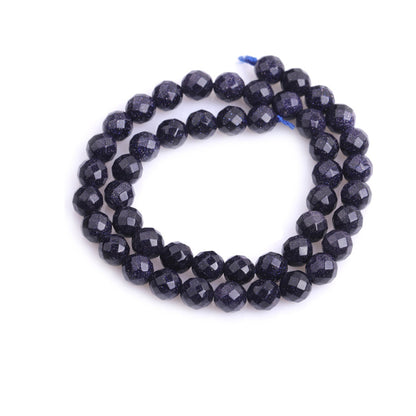 Blue Sandstone Faceted Beads 4mm 6mm 8mm 10mm 12mm 15''