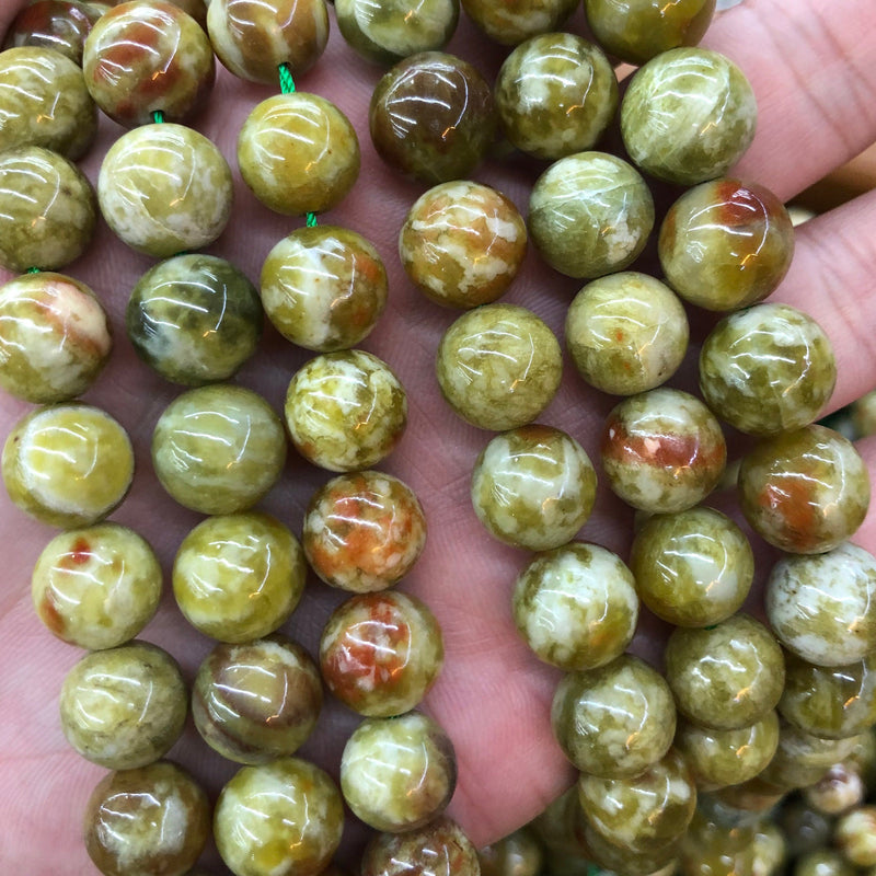 Perles de lézardite 6 mm 8 mm 10 mm 12 mm 15''