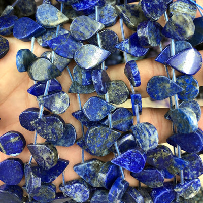 Genuine Lapis Lazuli Teardrop Beads 12-15mm 24pcs