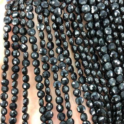 Spinel Coin Faceted Beads 4mm 15''
