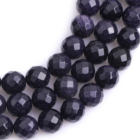 Blue Sandstone Faceted Beads 4mm 6mm 8mm 10mm 12mm 15''