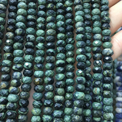 Kambaba Jasper Rondelle Faceted Beads 4x6mm 5x8mm 15''