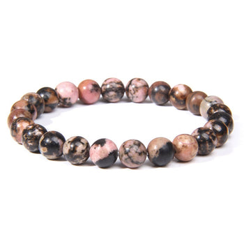 Black Rhodonite Bracelet 8''