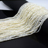Perle à facettes en coquillage blanc 2 mm 3 mm 4 mm 15''