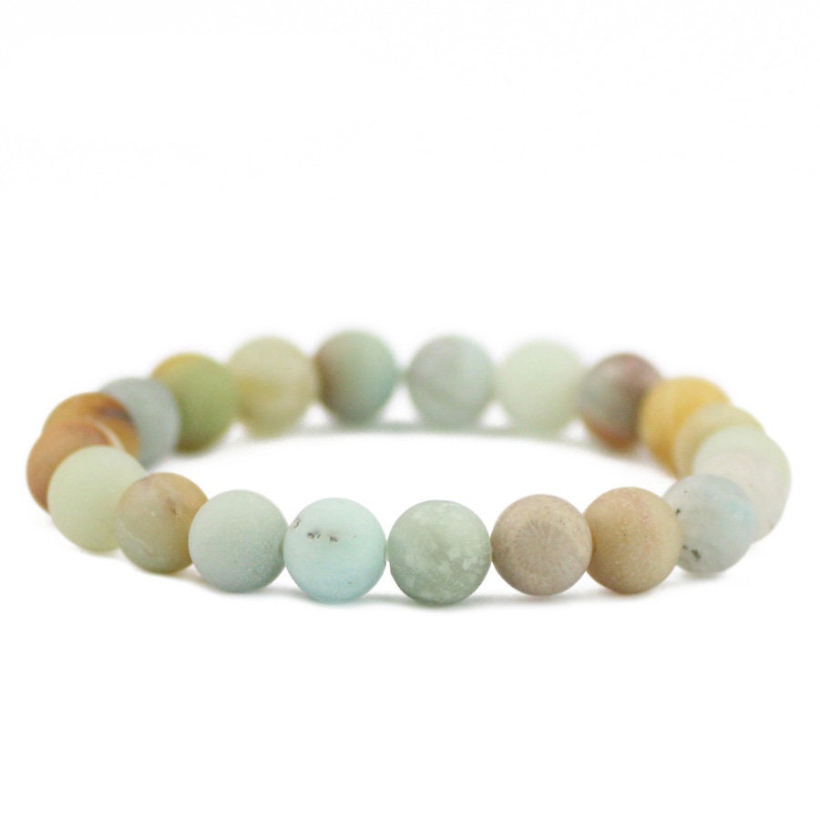 Bracelet Amazonite Mat 8''