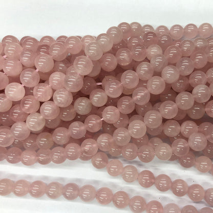 Genuine Rose Quartz Beads Natural Gemstone Beads 6mm 8mm 10mm 15''