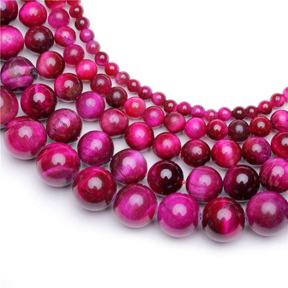 Pink Tiger Eye Beads Natural Gemstone Beads 4mm 6mm 8mm 10mm 12mm 14mm 15''