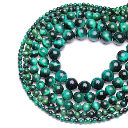 Green Tiger Eye Beads Natural Gemstone Beads 4mm 6mm 8mm 10mm 12mm 14mm 15''