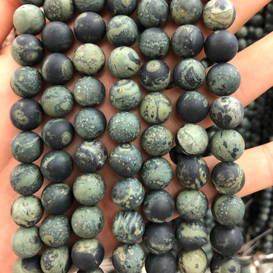 Kambaba Jasper Matte Beads 4mm 6mm 8mm 10mm 15''