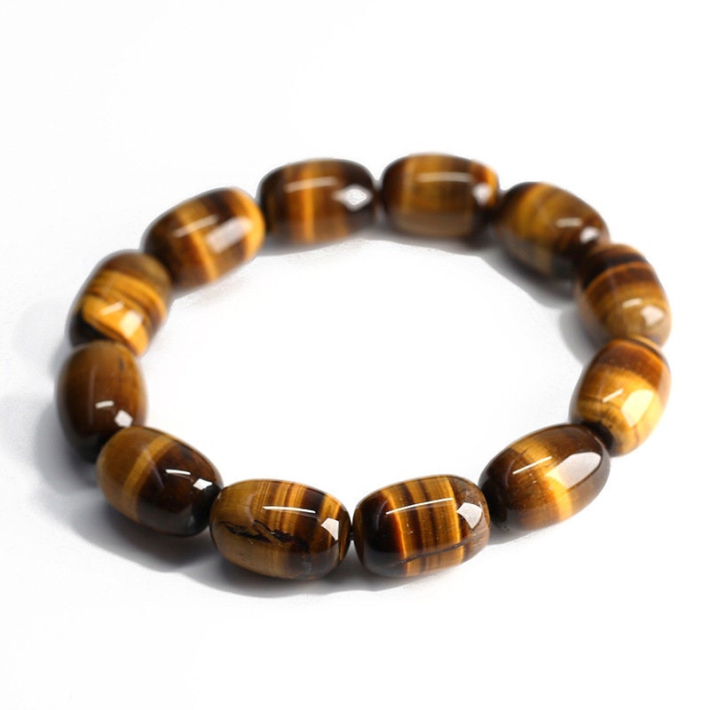 Bracelet œil de tigre jaune 7,5''