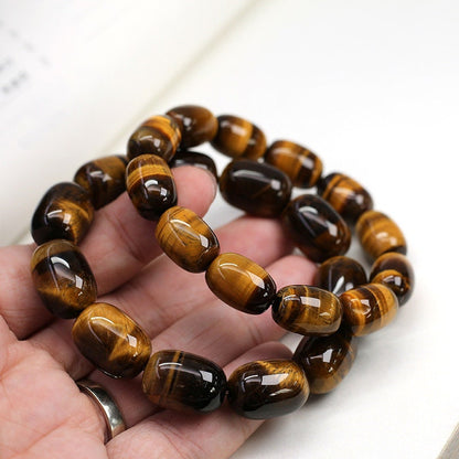 Bracelet œil de tigre jaune 7,5''
