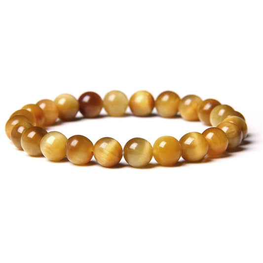 Tiger Eye Stone Beads Bracelet 8''