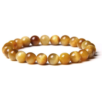 Tiger Eye Stone Beads Bracelet 4mm 6mm 8mm 10mm 12mm 8''