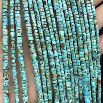 Genuine Turquoise Rondelle Beads 3mm 4mm