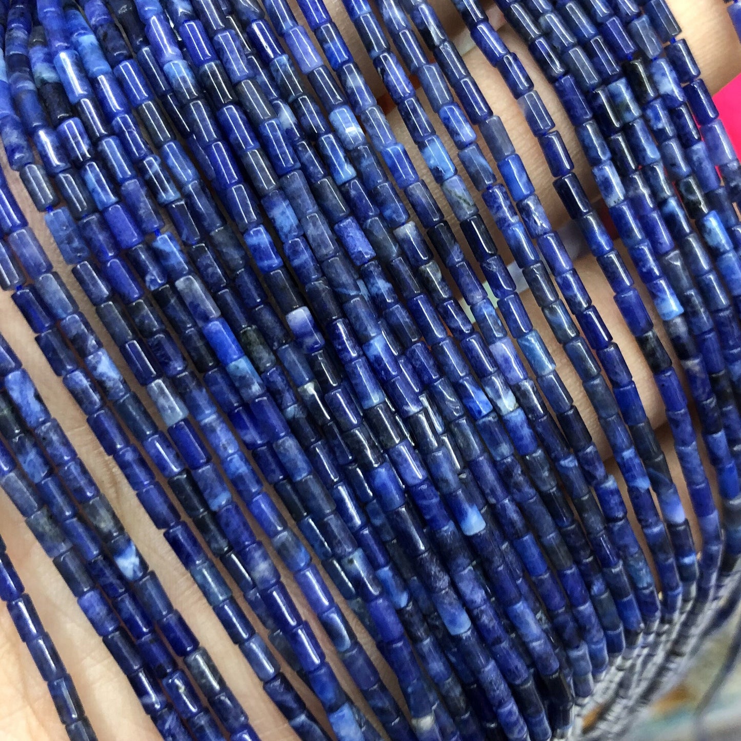 2x4mm A Sodalite Tube Beads Natural Gemstone Beads 15''