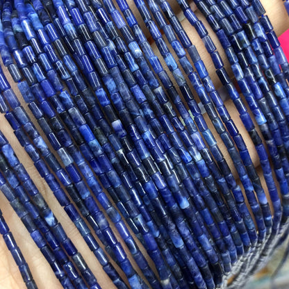 2x4mm A Sodalite Tube Beads Natural Gemstone Beads 15''