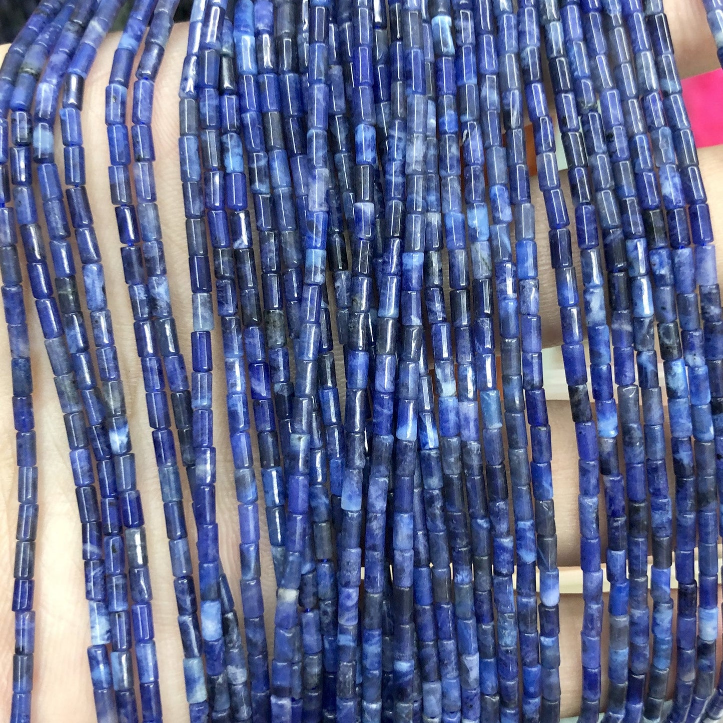 2x4mm A Sodalite Tube Beads Natural Gemstone Beads 15''