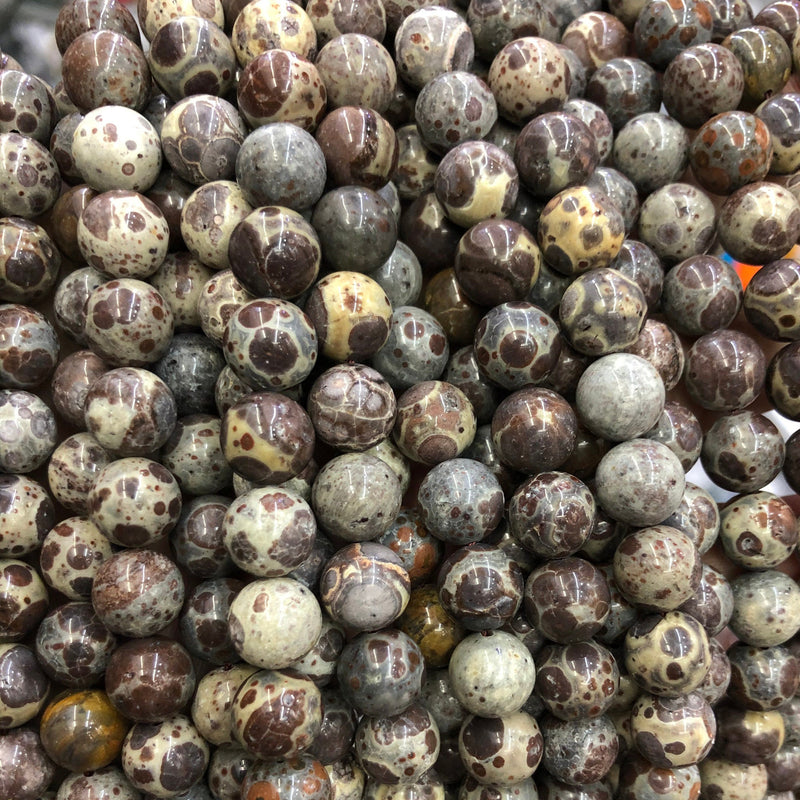 Perles de jaspe astéroïde 6 mm 8 mm 10 mm 15''