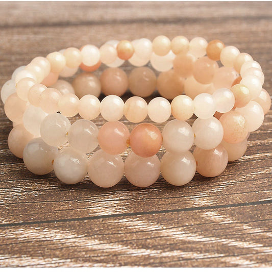 Pink Aventurine Beads Bracelet 8''