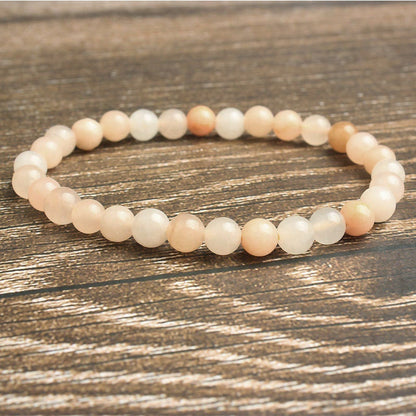 Bracelet de perles d'aventurine rose 8''