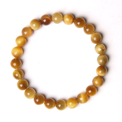 Tiger Eye Stone Beads Bracelet 8''