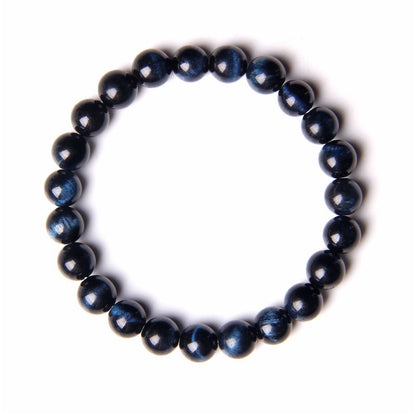Lnk Blue Tiger Eye Stone Bracelet 8''