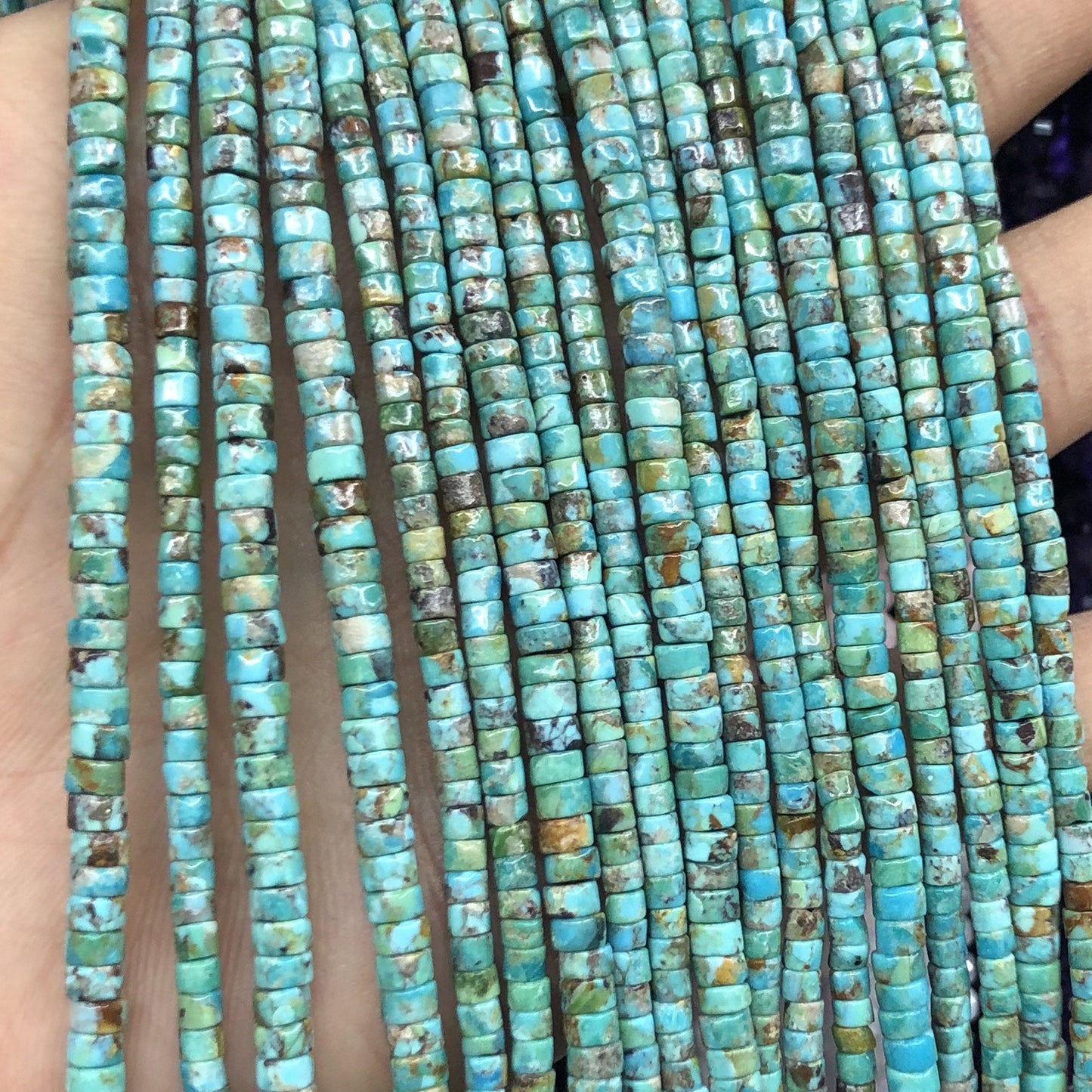 Genuine Turquoise Rondelle Beads 3mm 4mm