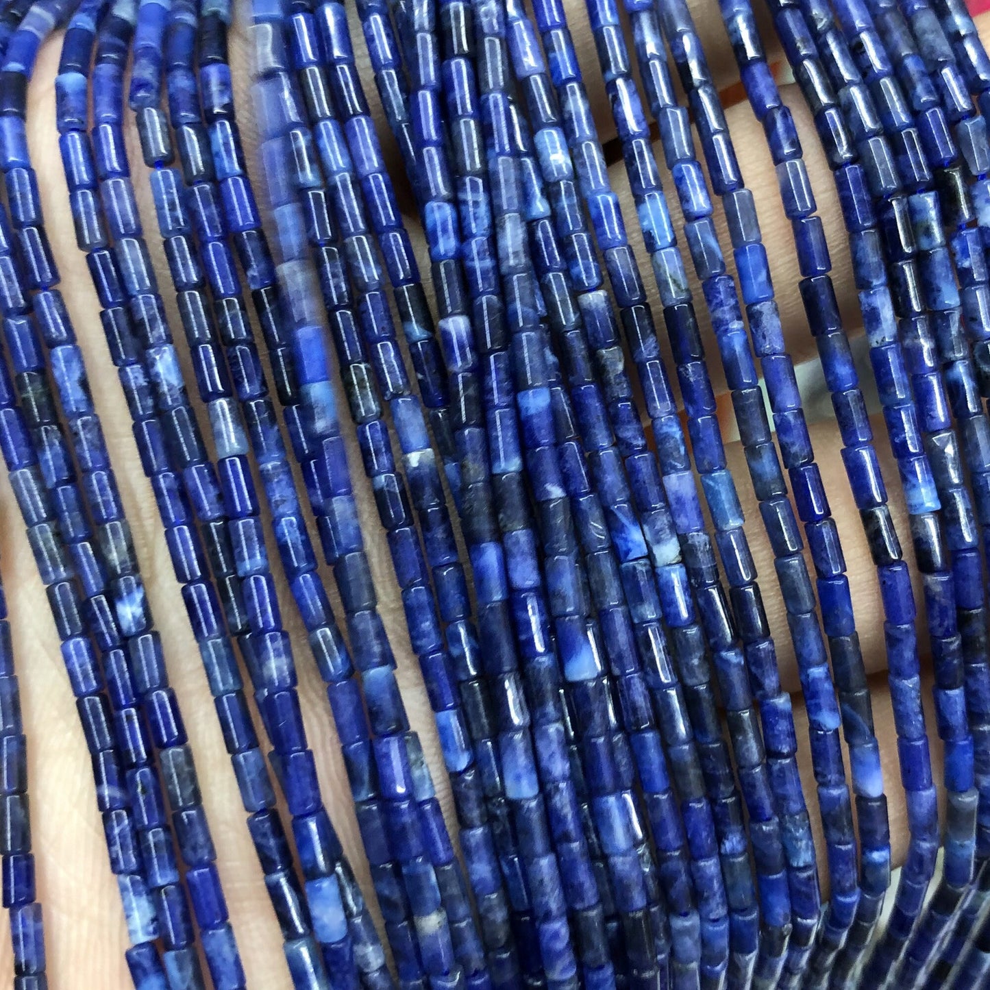 2x4mm A Sodalite Tube Beads Natural Gemstone Beads 15''