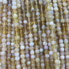 Perles à facettes en opale jaune cubique 4 mm 15''