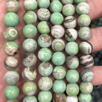 Green Dragon Vein Agate 8mm 10mm 15''
