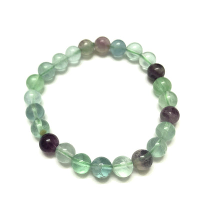 Fluoritarmbånd Crystal Stone Beads Armbånd 4mm 6mm 8mm 10mm 8''
