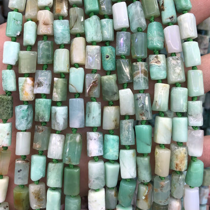Chrysoprase Tube Beads 8-12mm 15''