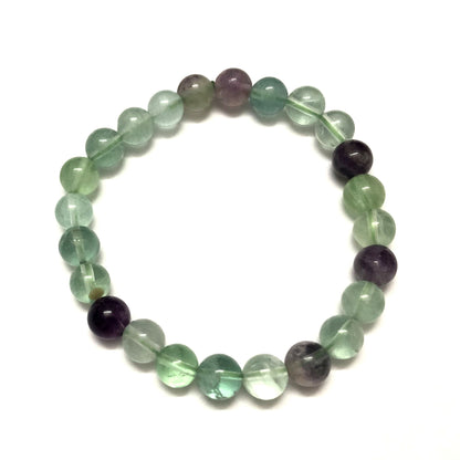 Fluoritarmbånd Crystal Stone Beads Armbånd 4mm 6mm 8mm 10mm 8''