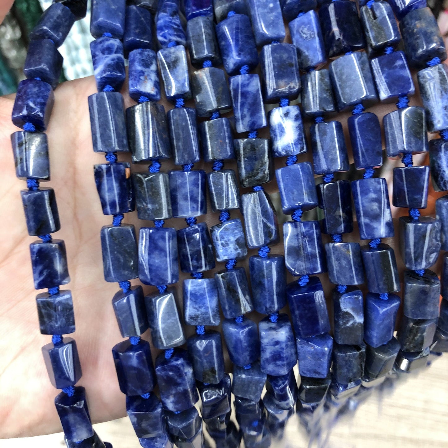 Blue Sodalite Nugget Beads 8-12mm