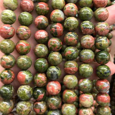 Natural Unakite Beads 4mm 6mm 8mm 10mm 12mm 15''