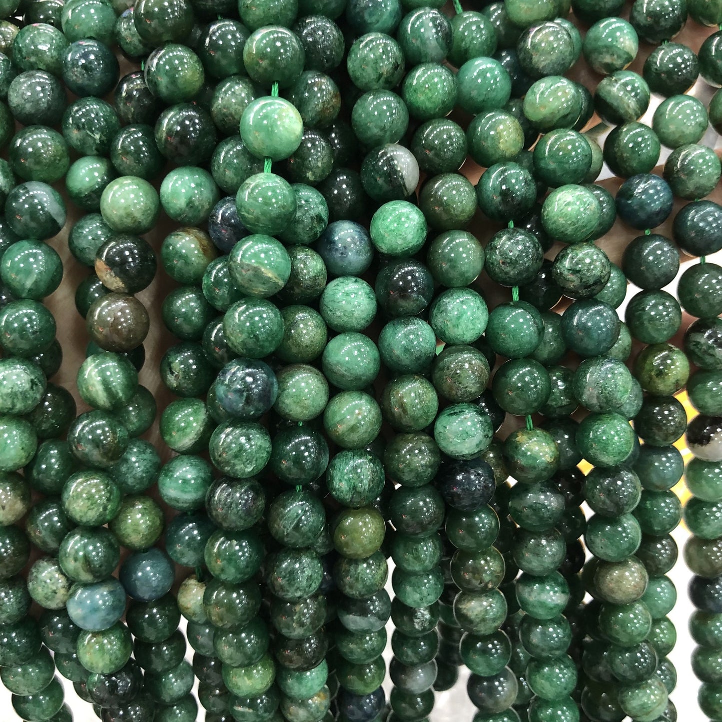 Fuchsite Beads Green Mica Crystal Stone Beads 6mm 8mm 10mm 15''