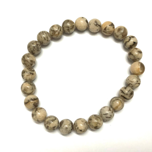 Feldspar Jasper Bracelet Natural Stone Beads Bracelet Jewelry 6mm 8mm 10mm 8''