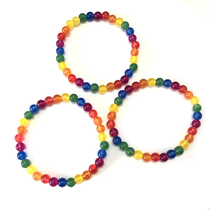 Rainbow Jade Bracelet 8''