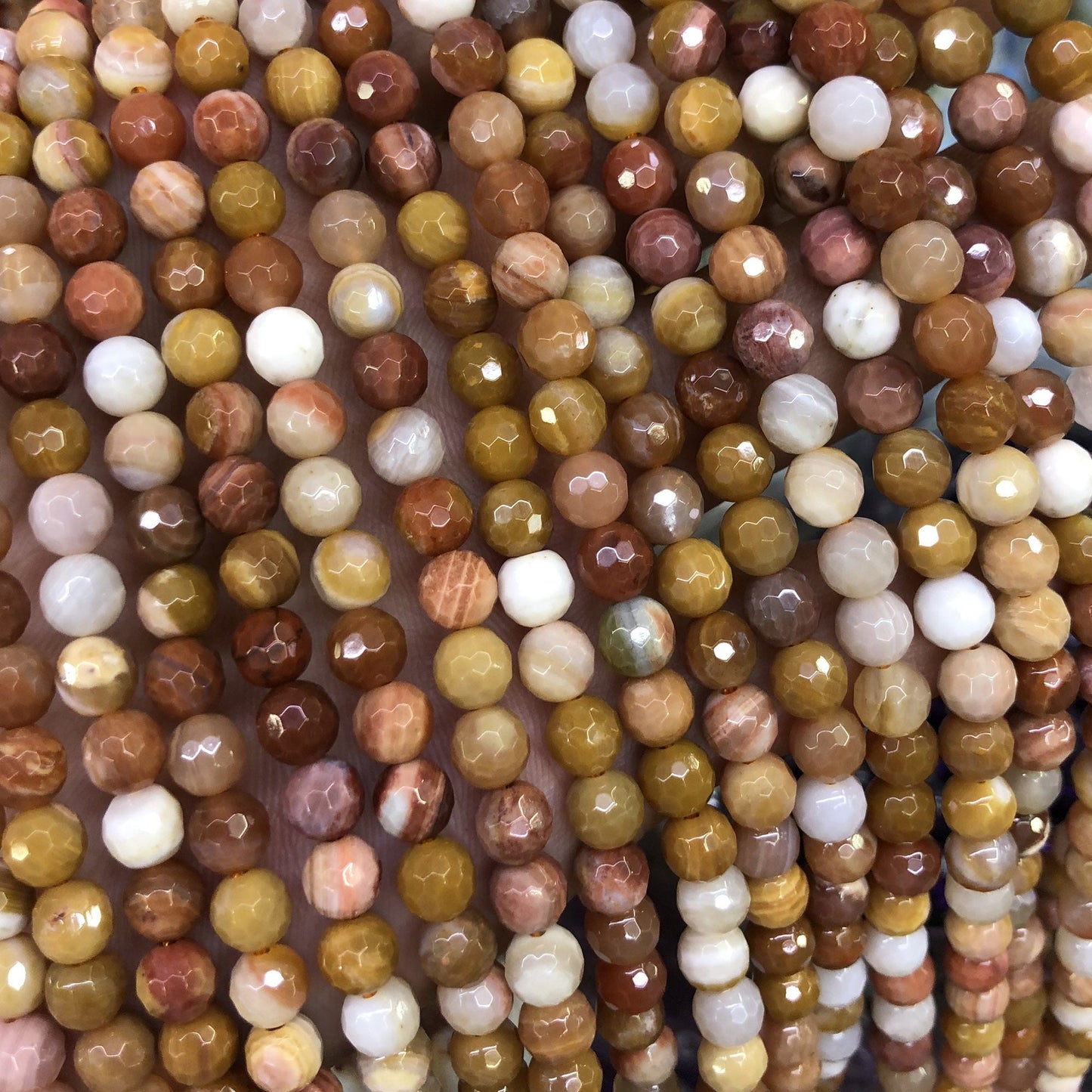 Petrified Wood Jasper Faceted Beads 6mm 8mm 10mm 15''