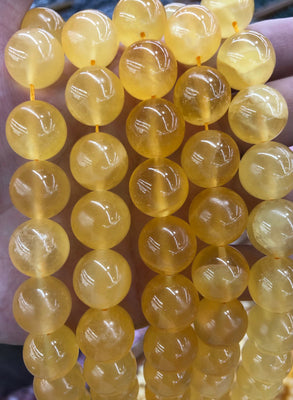 16mm Yellow Calcite Stone Beads 15''
