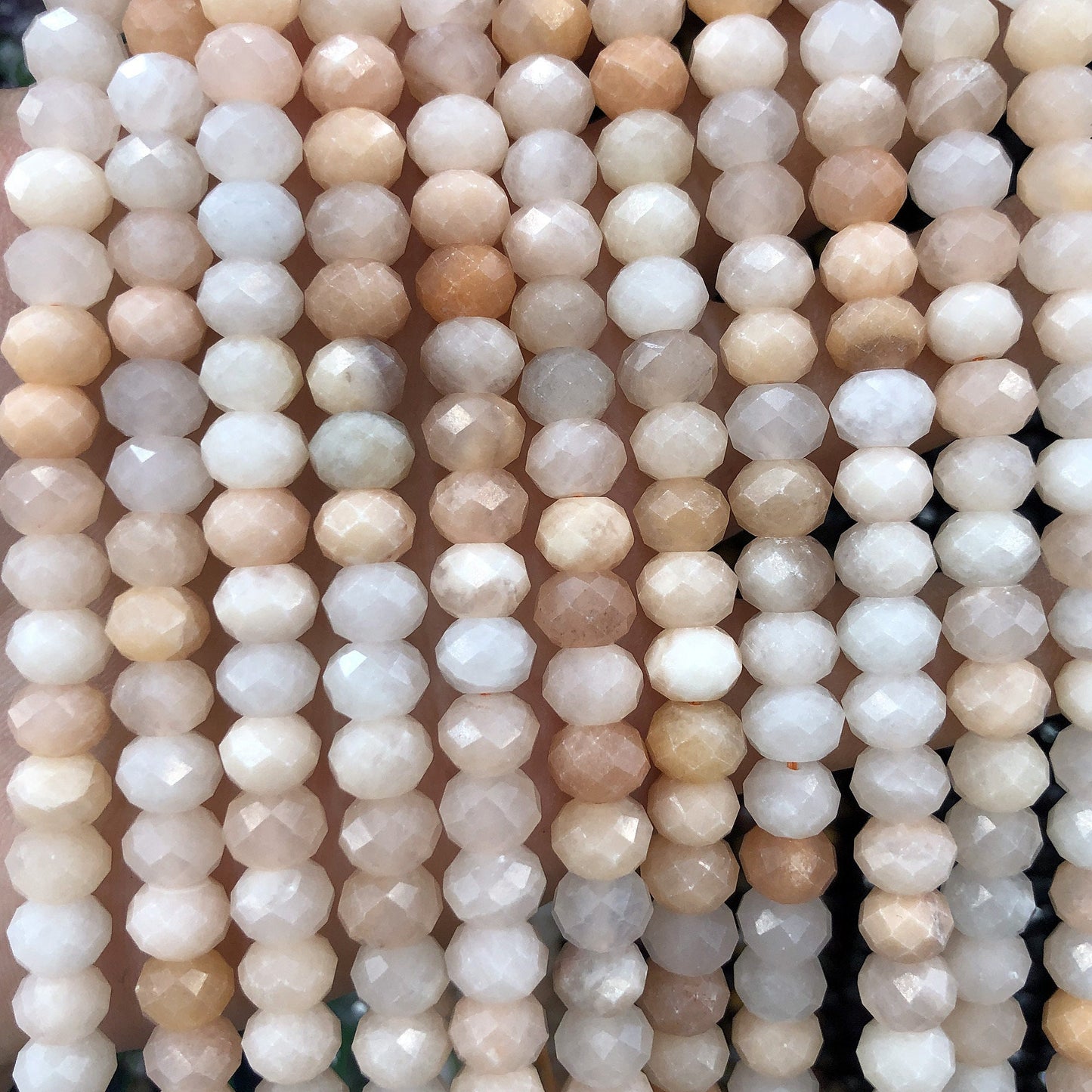 Pink Aventurine Faceted , Natural Gemstone ,  Nice Cut Rondelle Stone  5x8mm 15''