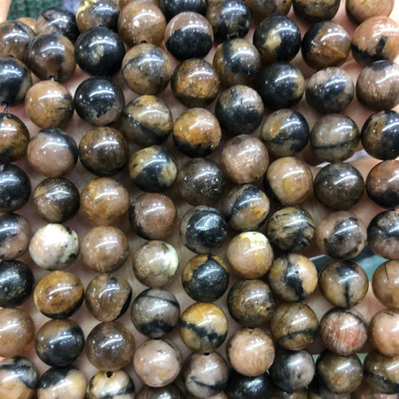 Brown Chiastolite Beads 6mm 8mm 10mm 15''