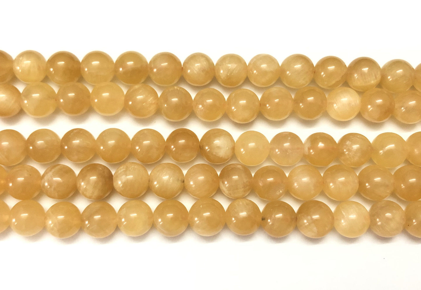 A Yellow Selenite Beads 10mm 15''