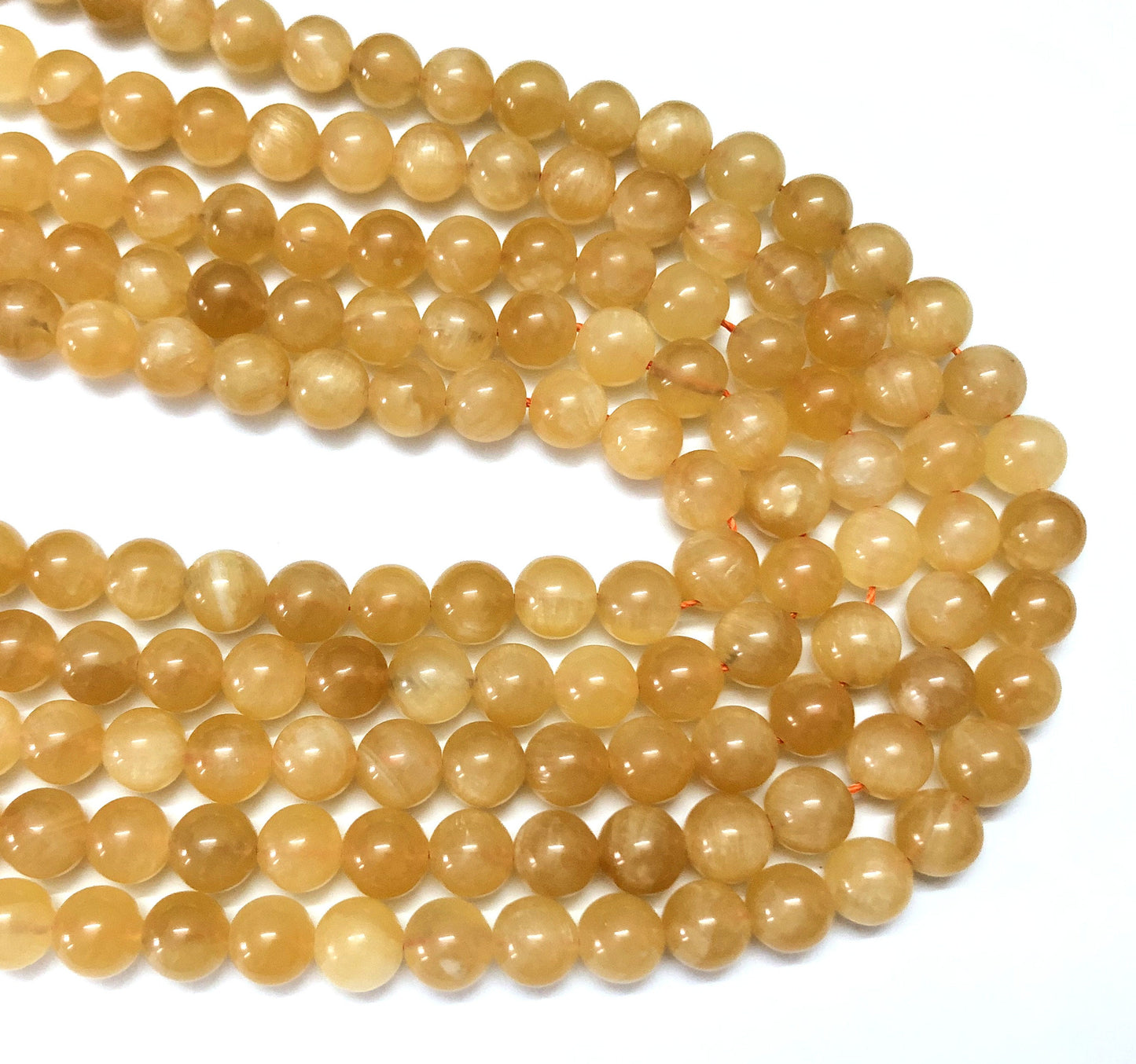 A Yellow Selenite Beads 10mm 15''