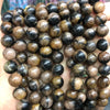 Brune Chiastolitperler 6mm 8mm 10mm 15''
