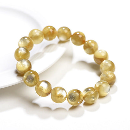 Golden Lepidolite Bracelet 7''
