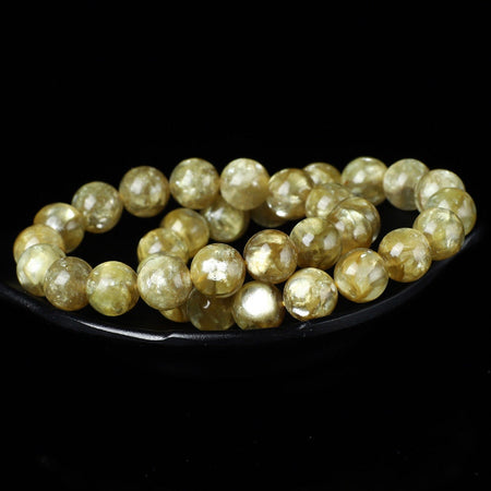 Bracelet Lépidolite Doré 7''