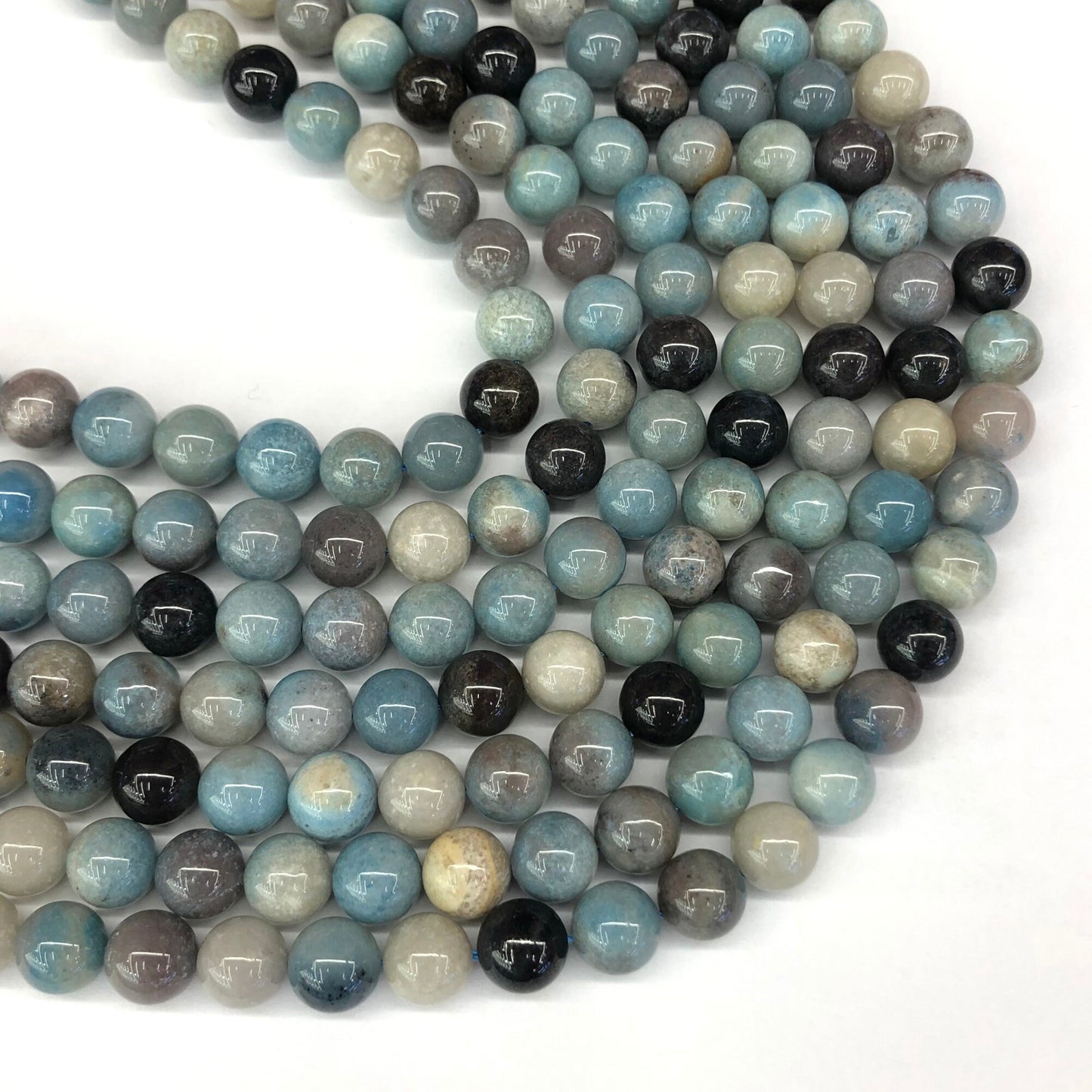 Blue Trolleite Beads 15''