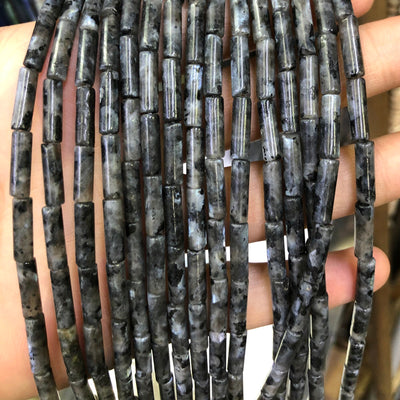 4x13mm Black Labradorite Tube Beads 15''